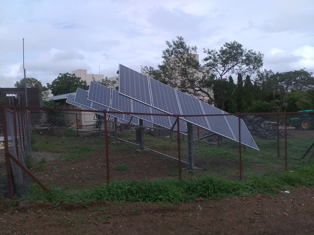 Image of a damaged solar farm