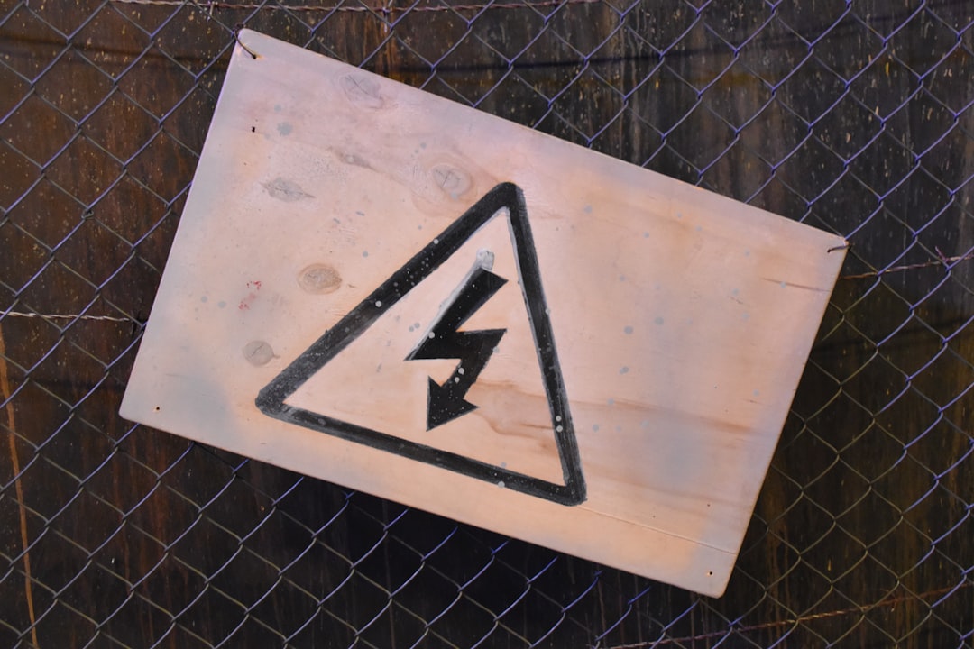 High voltage danger sign